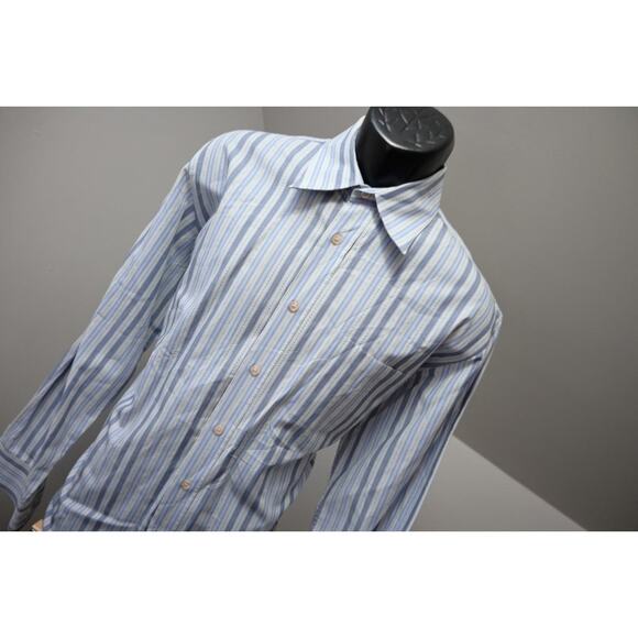 Hugo Boss Dress Shirt Striped Luxury Button Up Mens Sz Large - Picture 4 of 9